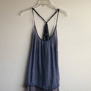Embellished flowy tank top